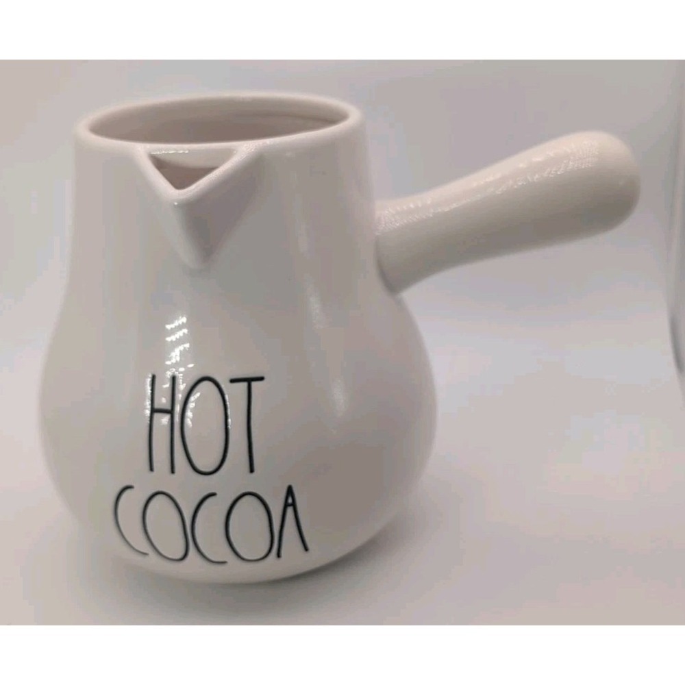 Rae Dunn HOT COCOA Chocolate Pot Christmas Cabin Chic cozy winter